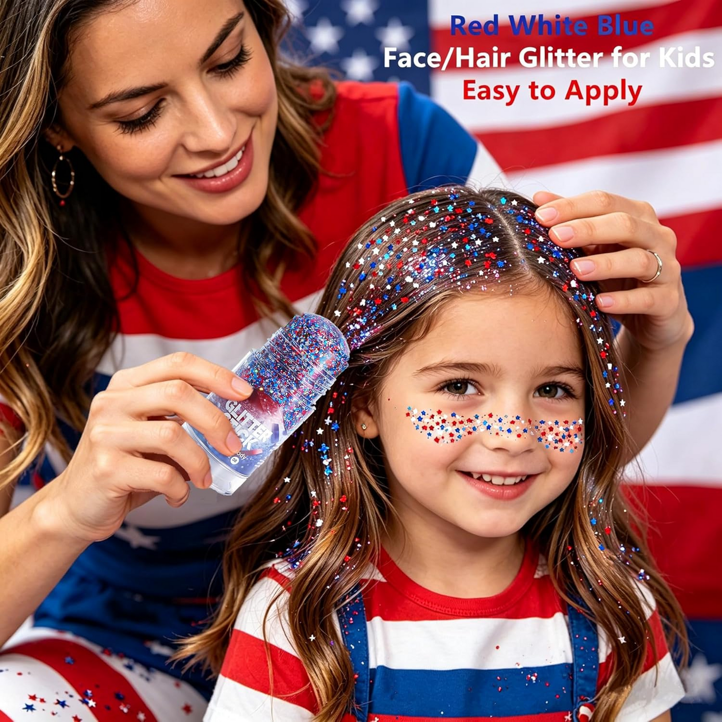 Kiddora 4th of July Glitter – 35g Hair & Body Stick